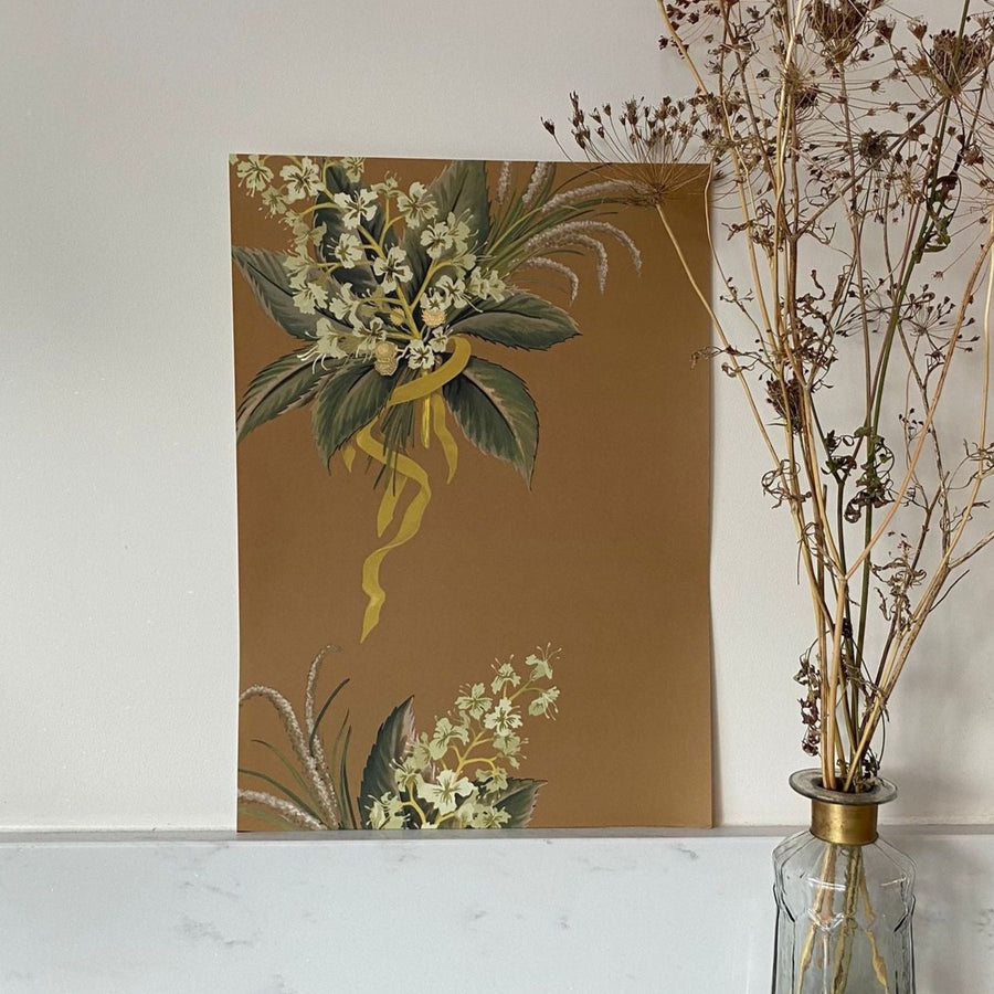 CHESTNUT BOUQUET WALLPAPER - JULIA