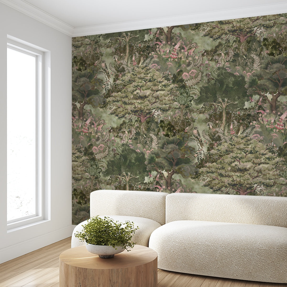 flower wallpaper, mural wallpaper, premium wallpaper, bird wallpaper, insect wallpaper, butterfly wallpaper, tree wallpaper, botanical wallpaper, FSC wallpaper, ethical wallpaper, dining room wallpaper, living room wallpaper, sitting room wallpaper, lounge wallpaper, kitchen wallpaper