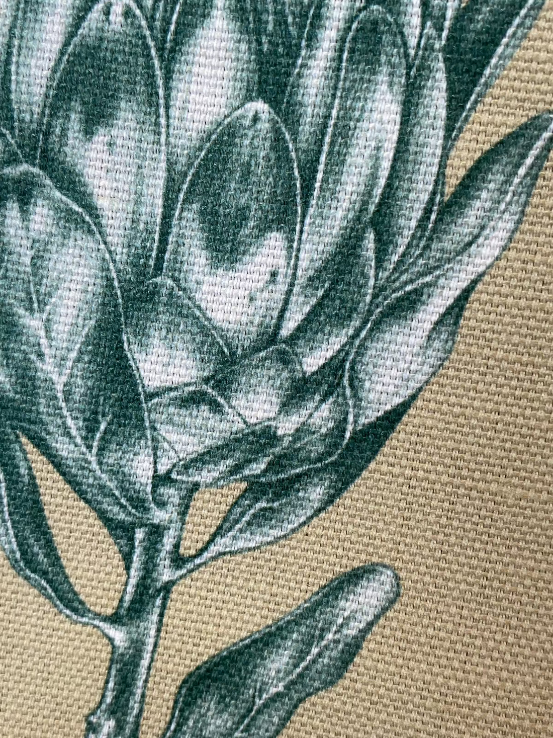 linen, premium linen, floral linen, floral, high-end linen, printed fabric, fabric, lampshade, protea, protea flower, upholstery