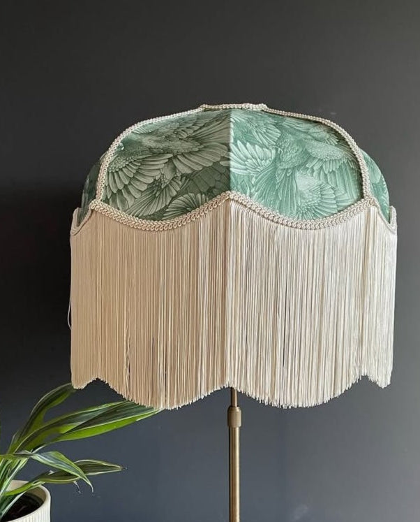linen, premium linen, high-end linen, printed fabric, fabric, lampshade, Ravens, raven fleet, upholstery, Kate Walton, Kate Walton Collections, bespoke lampshade, pindropsoftfurnishing,
