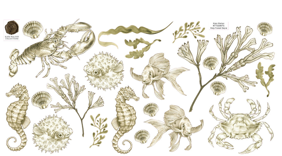 Kelp Forest Decals Sepia
