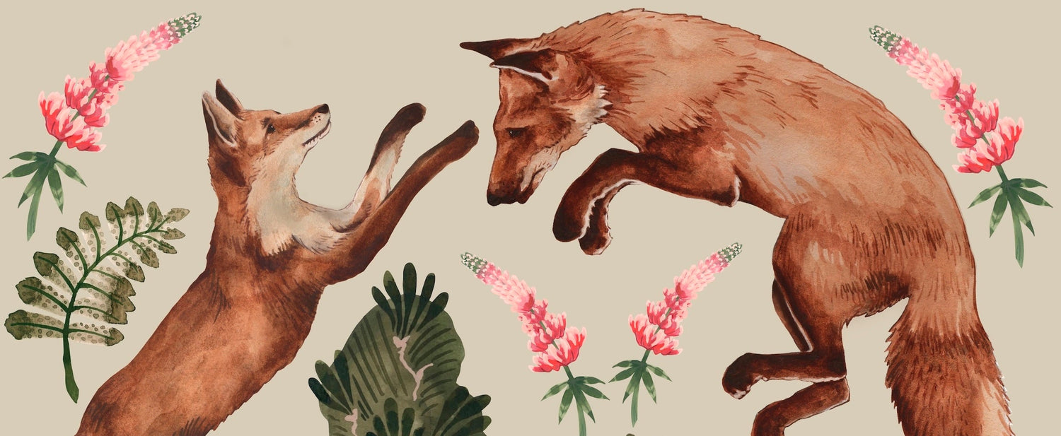 fox decals, removable decals, fabric decals