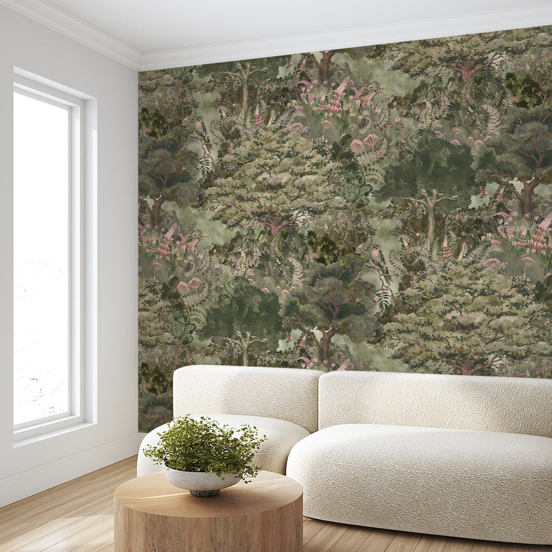 flower wallpaper, mural wallpaper, premium wallpaper, bird wallpaper, insect wallpaper, butterfly wallpaper, tree wallpaper, botanical wallpaper, FSC wallpaper, ethical wallpaper, dining room wallpaper, living room wallpaper, sitting room wallpaper, lounge wallpaper, kitchen wallpaper