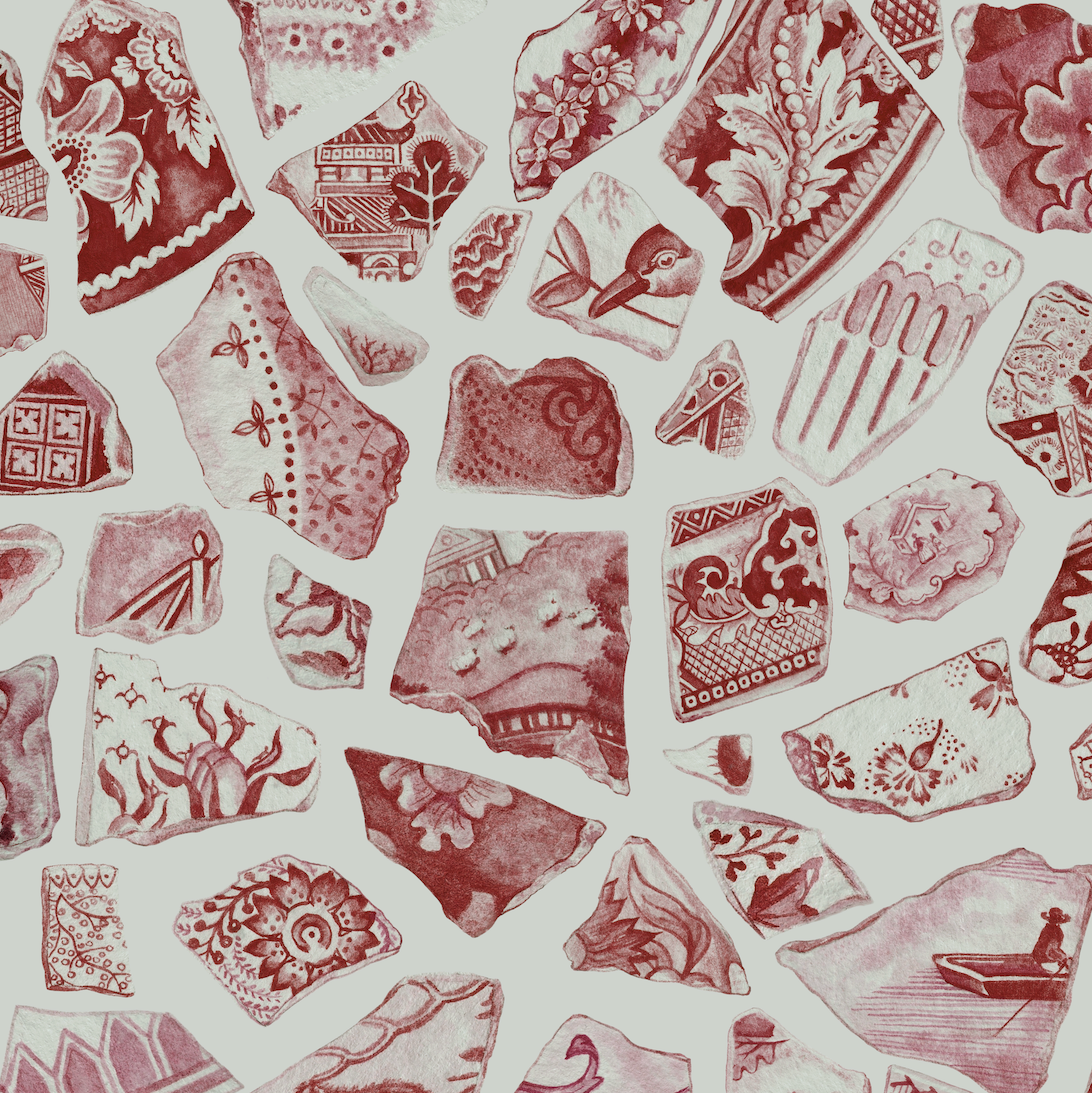 blood and bone, heirloom story wallpaper. Hand painted design, premium wallpapers, ethical brand, ethical business, plant a tree, crockery, crockery painting