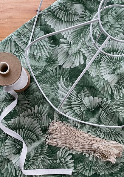 linen, premium linen, high-end linen, printed fabric, fabric, lampshade, Ravens, raven fleet, upholstery, Kate Walton, Kate Walton Collections