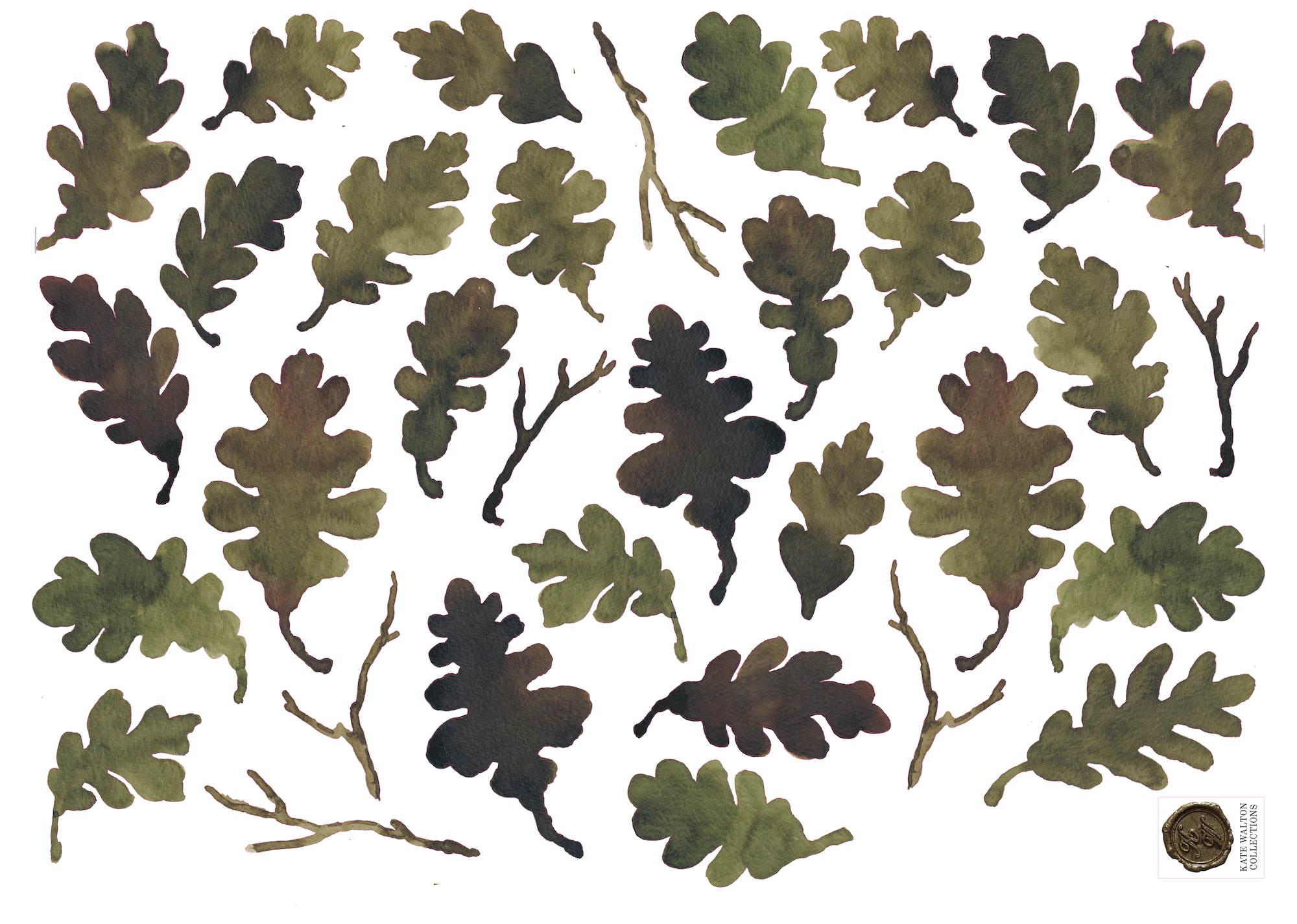 Oak Leaves Decals