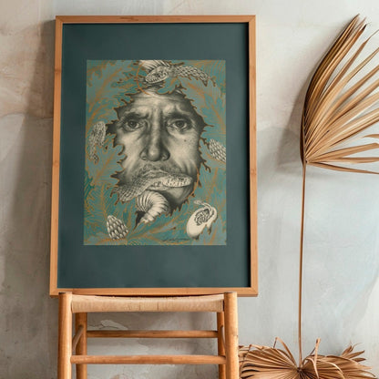 Giclée Print, Snake charmer, FSC registered, plant a tree, carbon neutral