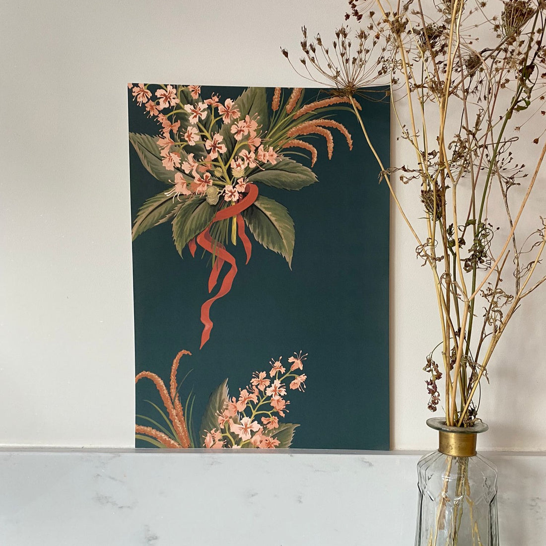 FSC paper, handpainted, premium wallpaper,, high quality print, hand painted, carbon neutral, ethical, ethical art, botanical painting, botanical print, artwork, independent artist, flower wallpaper, botanical wallpaper, 