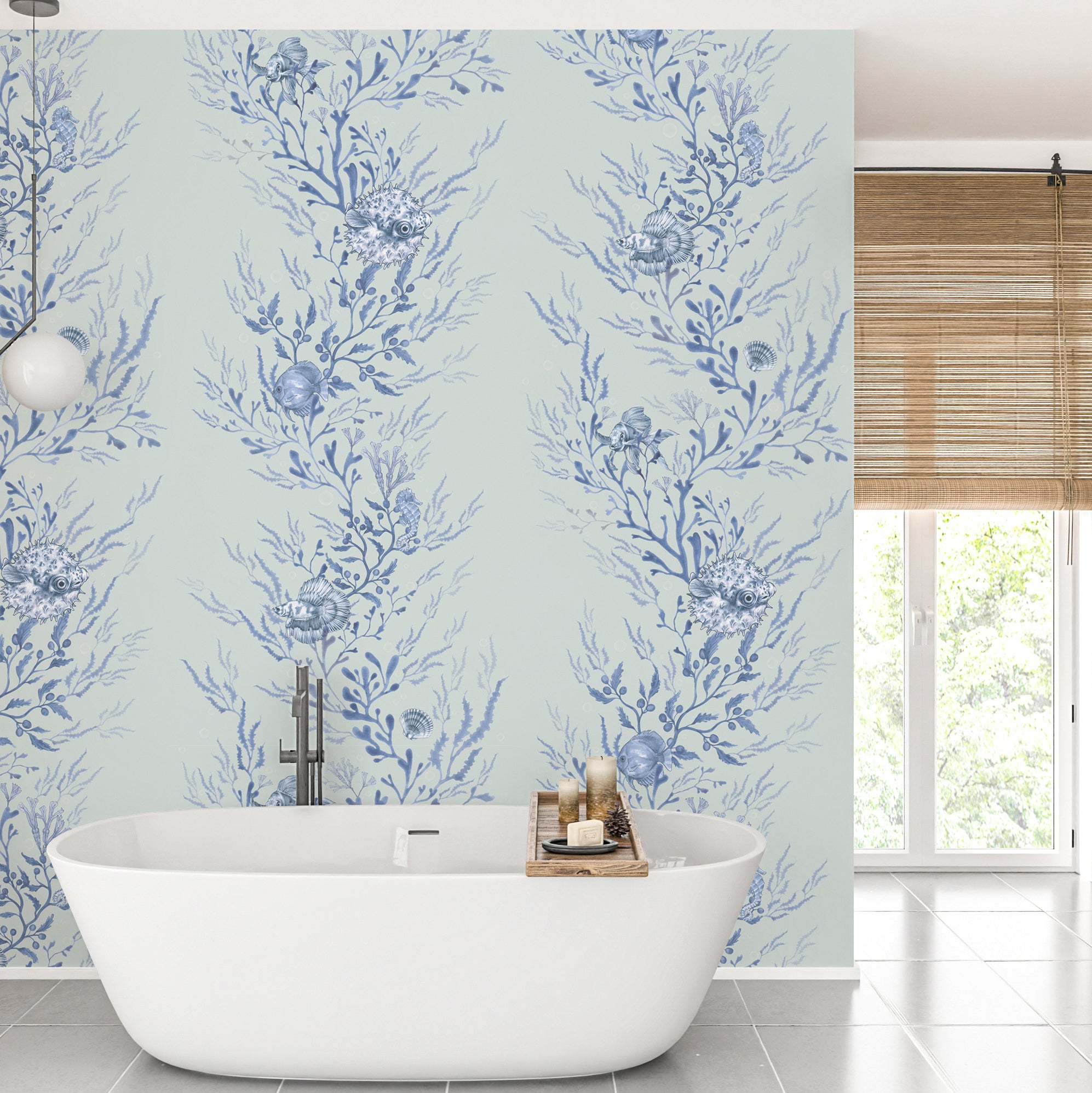 premium wallpaper, FSC Wallpaper, handpainted wallpaper, bathroom wallpaperFSC Paper, FSC wallpaper, marine wallpaper, botanical wallpaper, LICK wallpaper, Kate Walton Collections, Kate Walton Wallpaper, ethical wallpaper, ethical business, interior styling, interior decor
