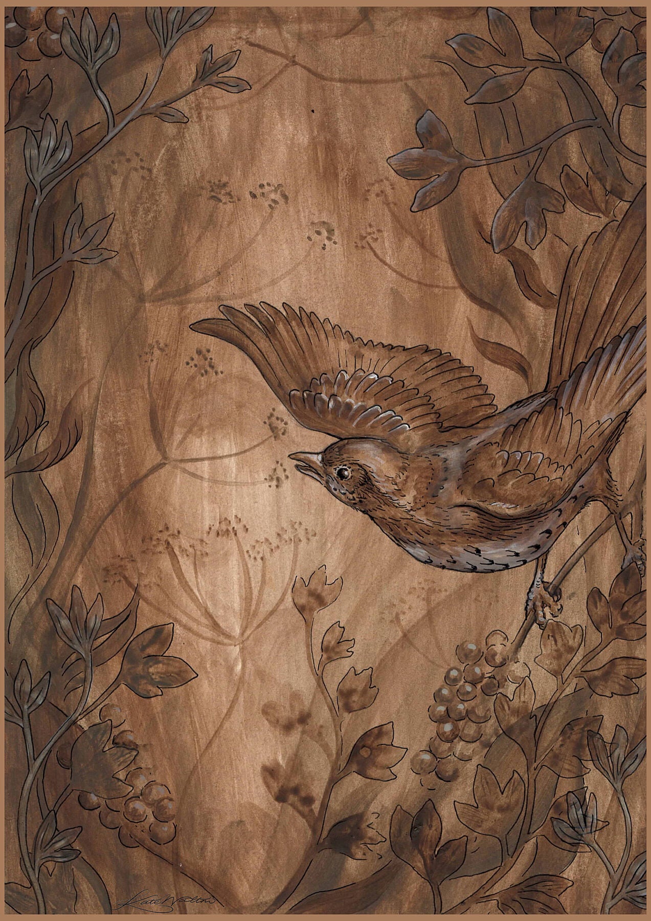 FSC paper, handpainted, premium, Giclée print, high quality print, hand painted, carbon neutral, ethical, ethical art, botanical painting, botanical print, artwork, bird illustration, bird painting, independent artist